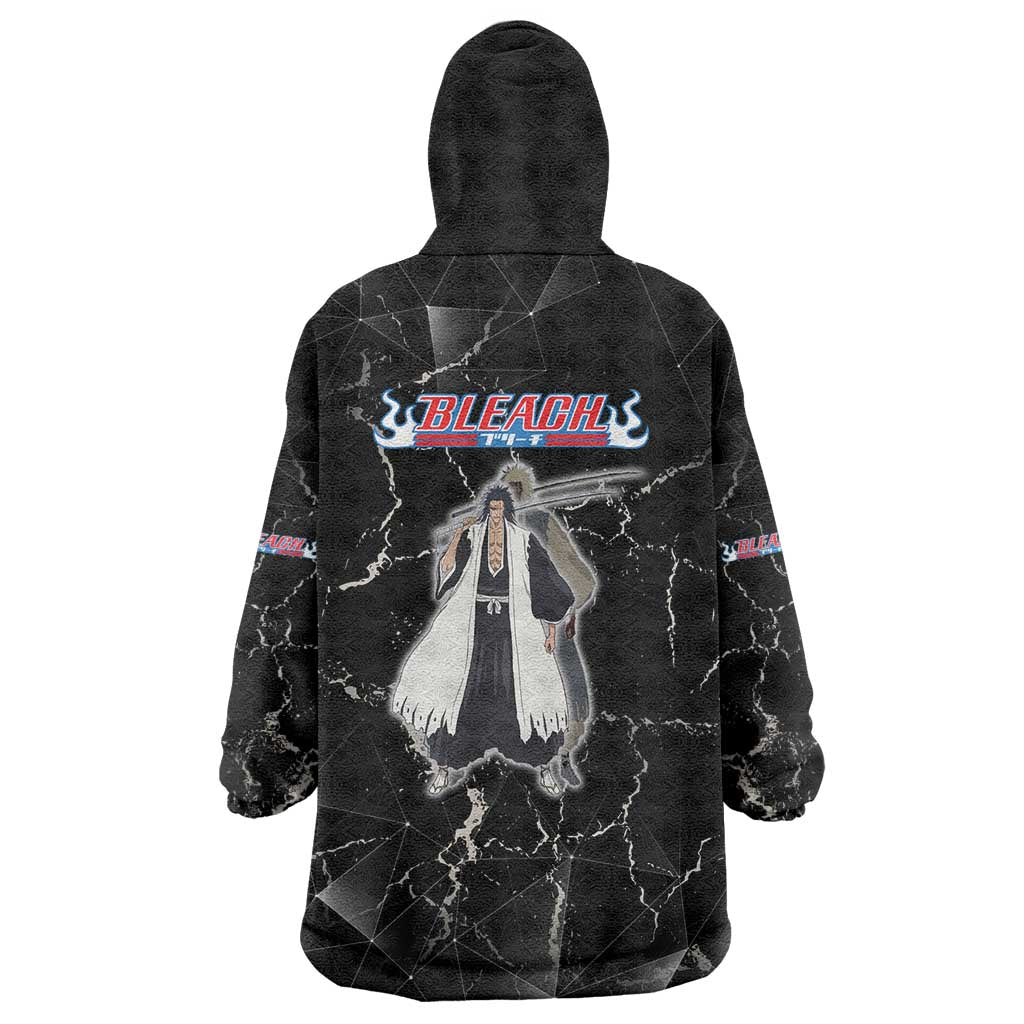 Zaraki Kenpachi Bleach Wearable Blanket Hoodie Dark Marble Anime Shatter Style