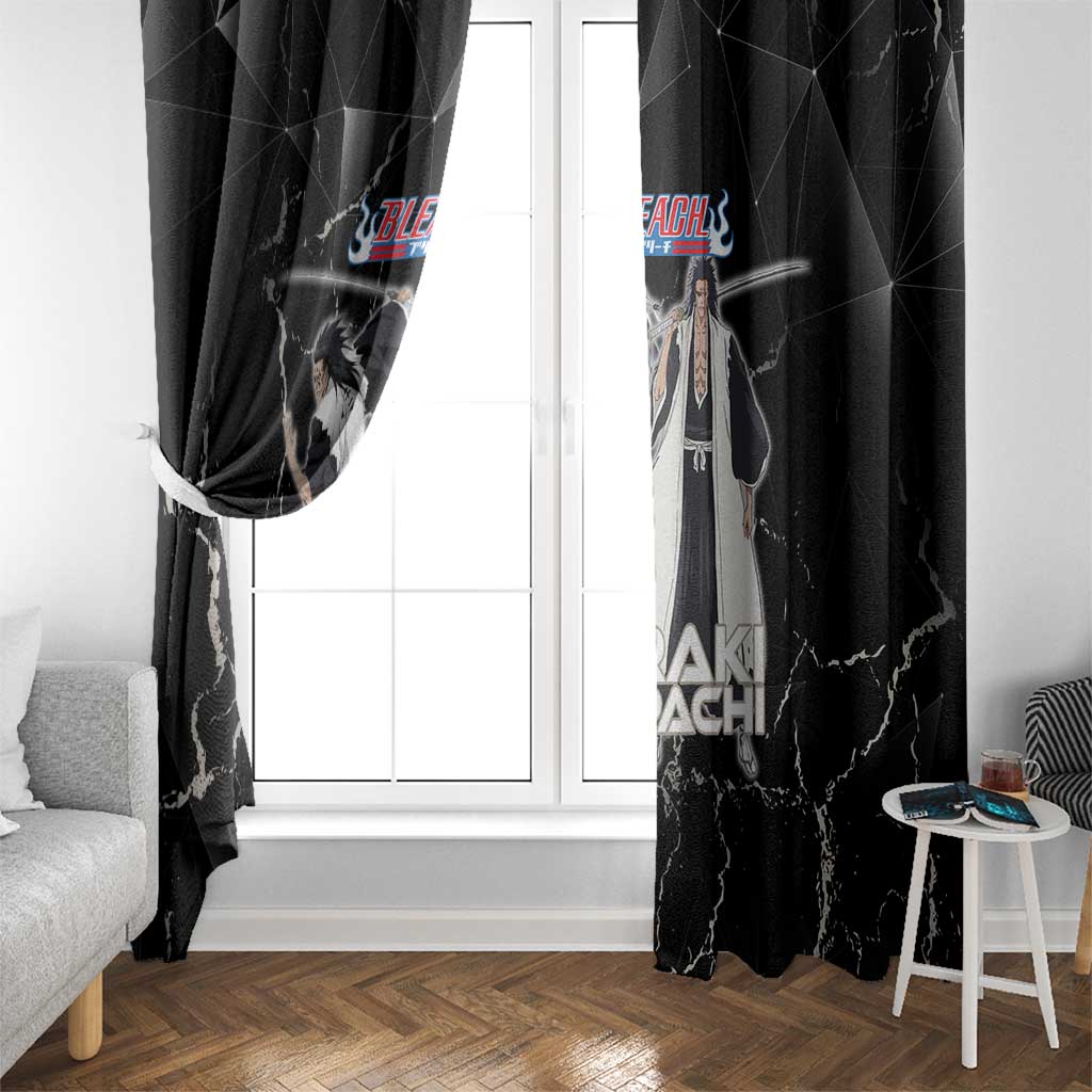 Zaraki Kenpachi Bleach Window Curtain Dark Marble Anime Shatter Style