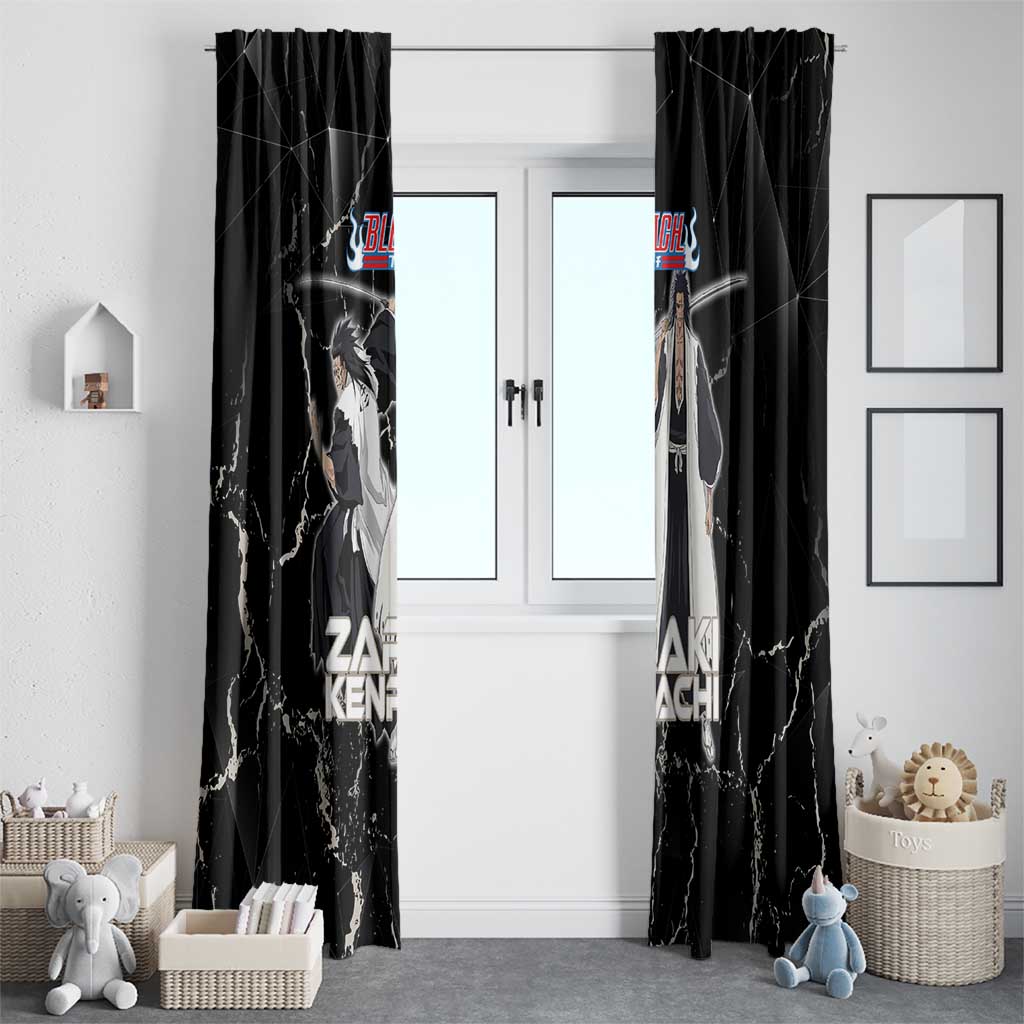 Zaraki Kenpachi Bleach Window Curtain Dark Marble Anime Shatter Style