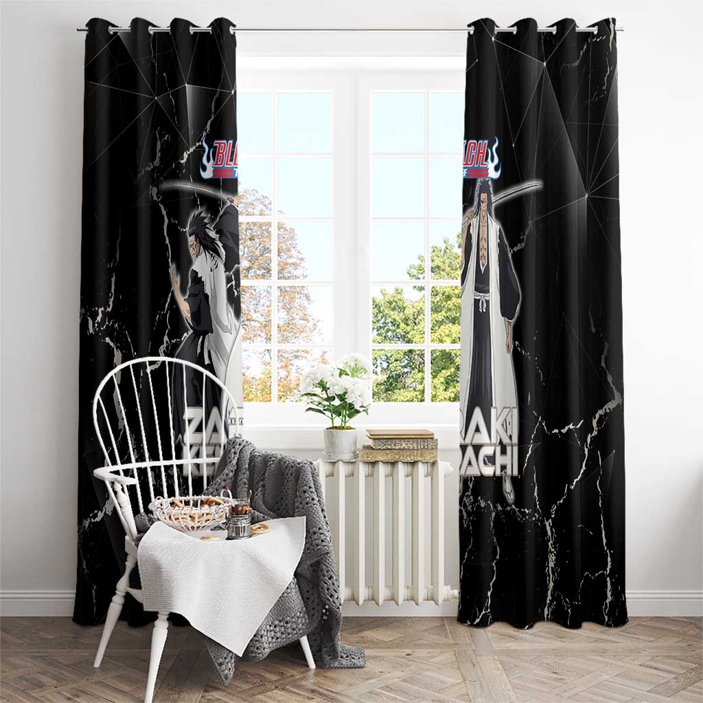 Zaraki Kenpachi Bleach Window Curtain Dark Marble Anime Shatter Style