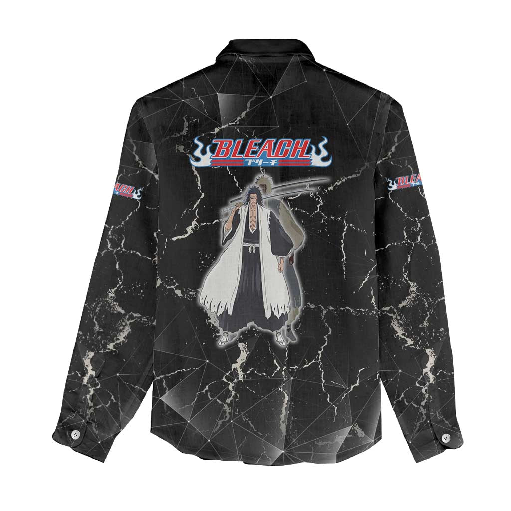 Zaraki Kenpachi Bleach Women Casual Shirt Dark Marble Anime Shatter Style