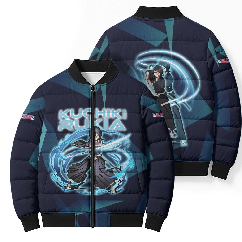 Kuchiki Rukia Bleach Bomber Puffer Jacket Frost Aura Anime Energy Style