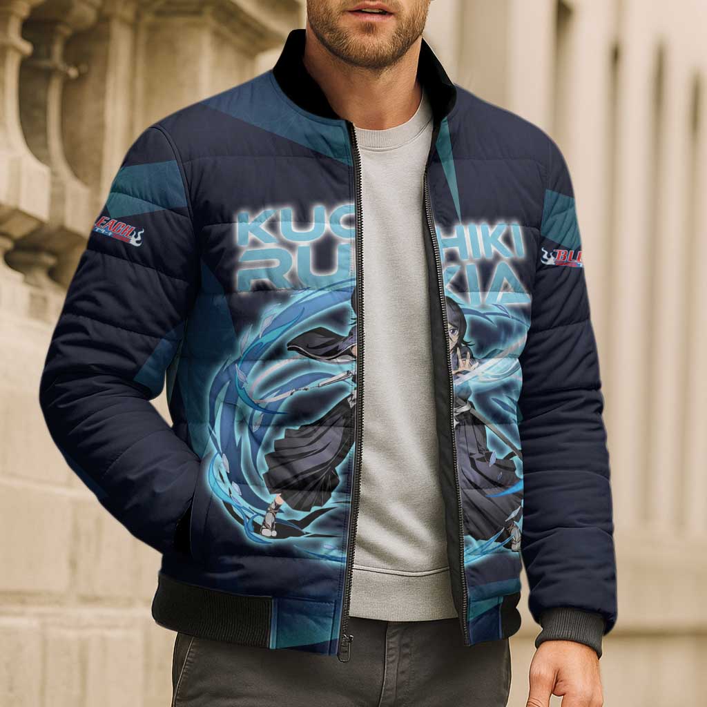Kuchiki Rukia Bleach Bomber Puffer Jacket Frost Aura Anime Energy Style