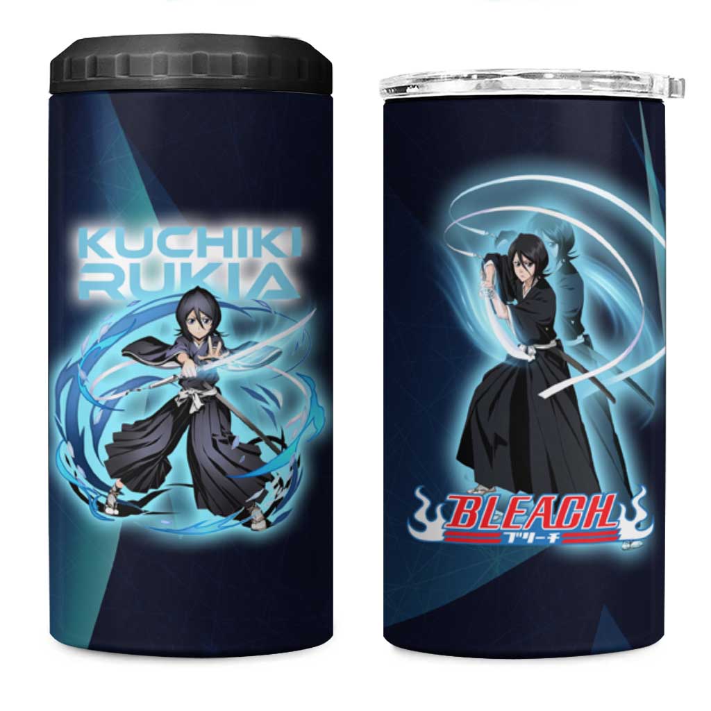 Kuchiki Rukia Bleach 4 in 1 Can Cooler Tumbler Frost Aura Anime Energy Style