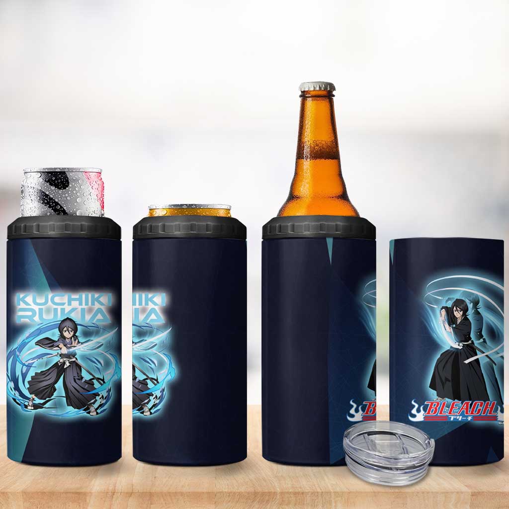 Kuchiki Rukia Bleach 4 in 1 Can Cooler Tumbler Frost Aura Anime Energy Style