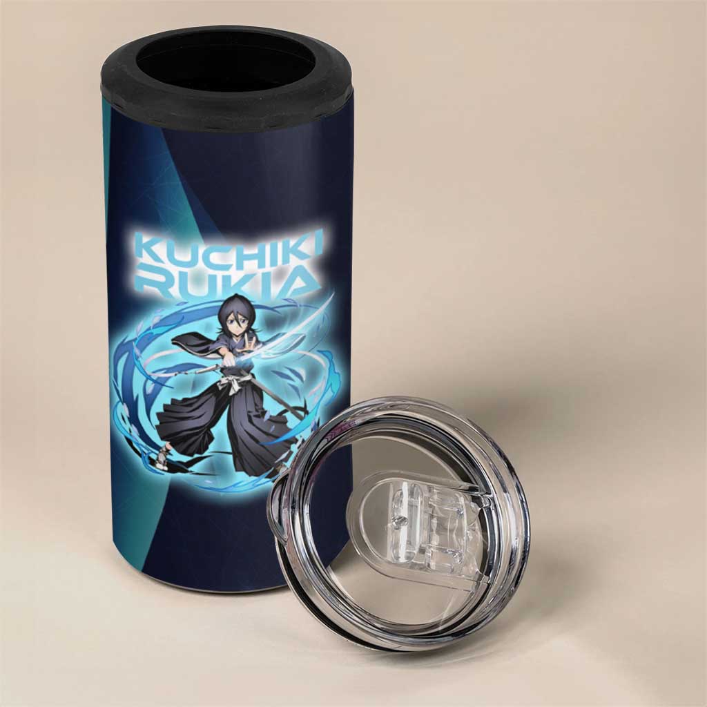 Kuchiki Rukia Bleach 4 in 1 Can Cooler Tumbler Frost Aura Anime Energy Style