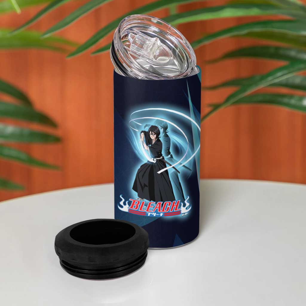 Kuchiki Rukia Bleach 4 in 1 Can Cooler Tumbler Frost Aura Anime Energy Style