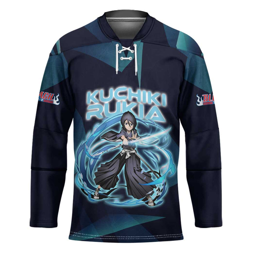 Kuchiki Rukia Bleach Hockey Jersey Frost Aura Anime Energy Style