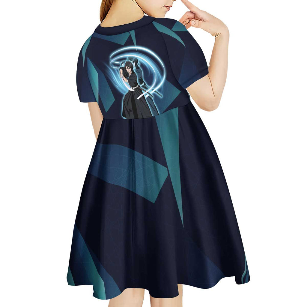 Kuchiki Rukia Bleach Kid Short Sleeve Dress Frost Aura Anime Energy Style