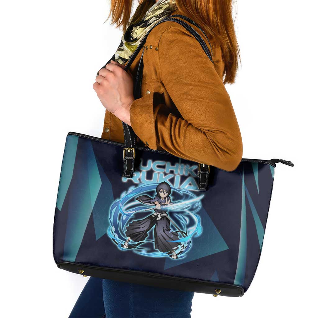 Kuchiki Rukia Bleach Leather Tote Bag Frost Aura Anime Energy Style