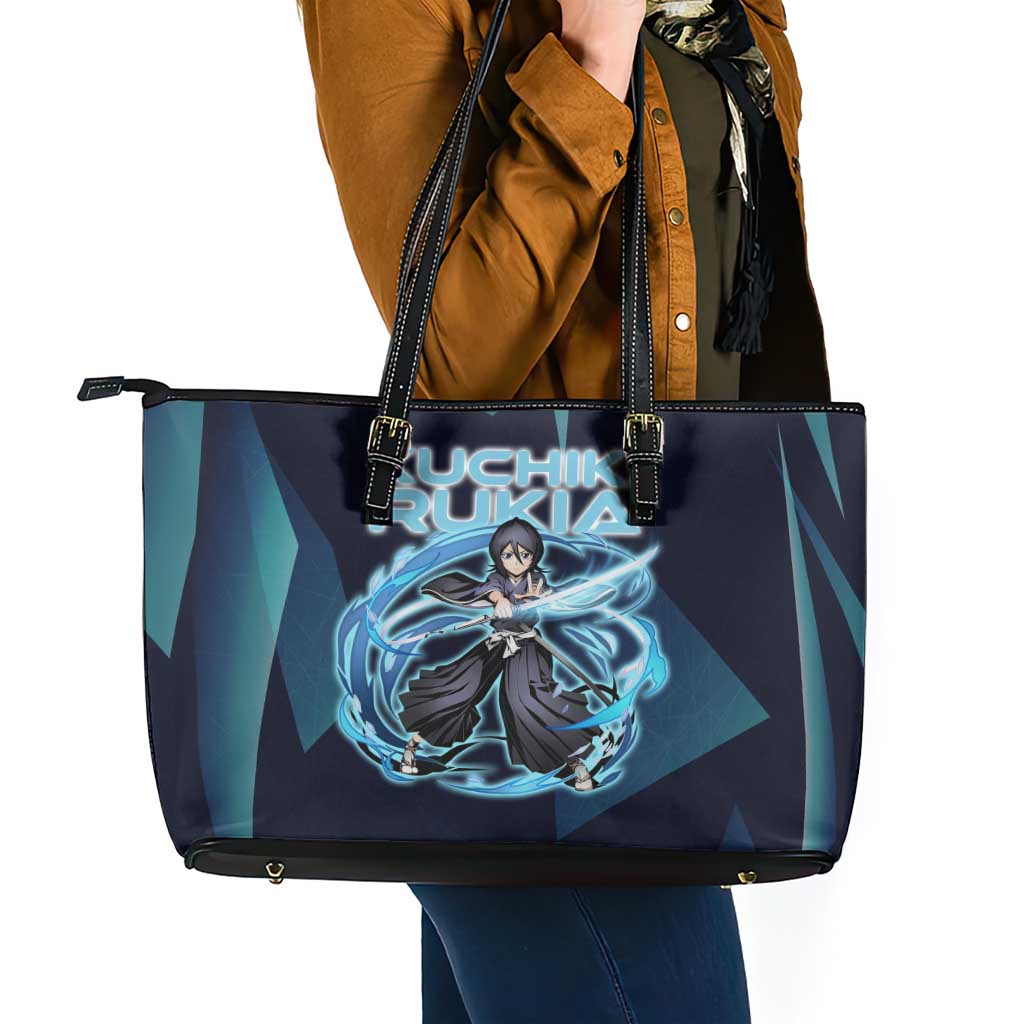 Kuchiki Rukia Bleach Leather Tote Bag Frost Aura Anime Energy Style
