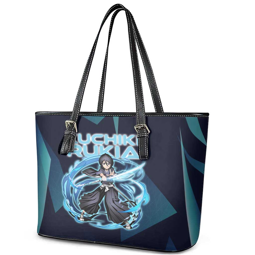 Kuchiki Rukia Bleach Leather Tote Bag Frost Aura Anime Energy Style