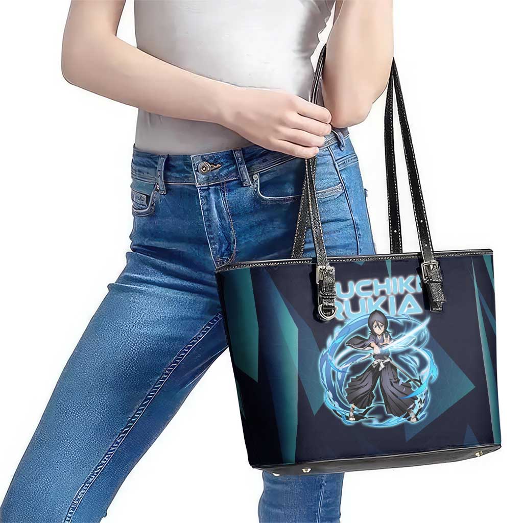 Kuchiki Rukia Bleach Leather Tote Bag Frost Aura Anime Energy Style