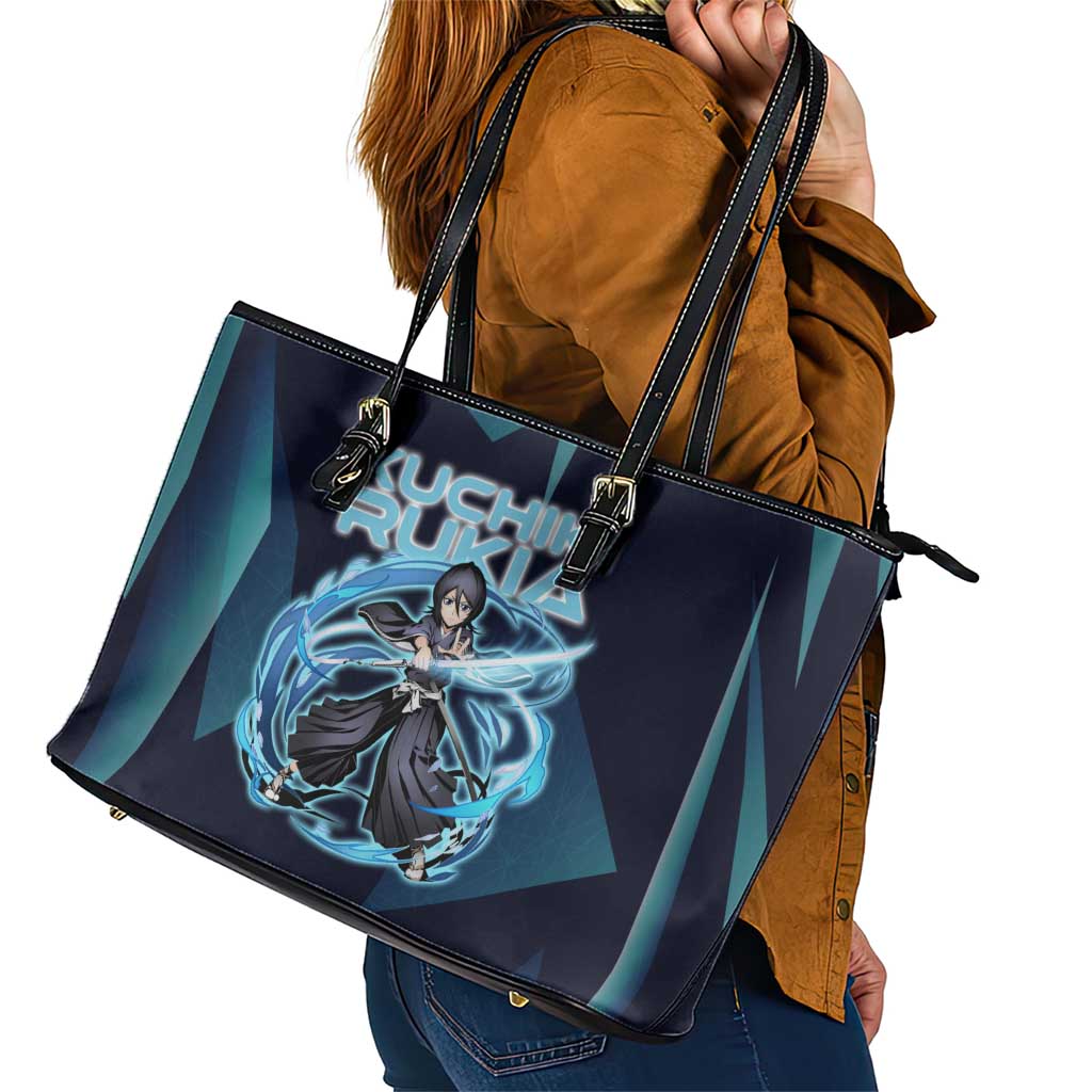 Kuchiki Rukia Bleach Leather Tote Bag Frost Aura Anime Energy Style