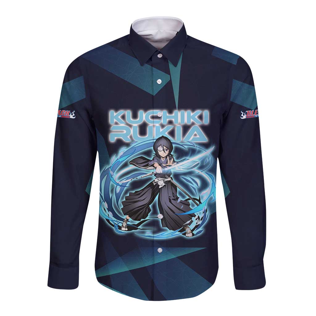 Kuchiki Rukia Bleach Long Sleeve Button Shirt Frost Aura Anime Energy Style