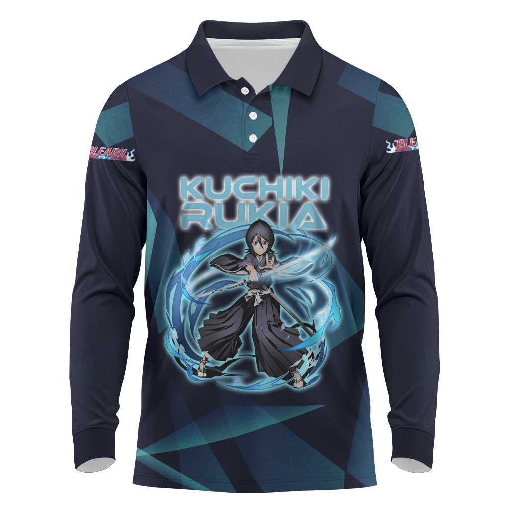 Kuchiki Rukia Bleach Long Sleeve Polo Shirt Frost Aura Anime Energy Style