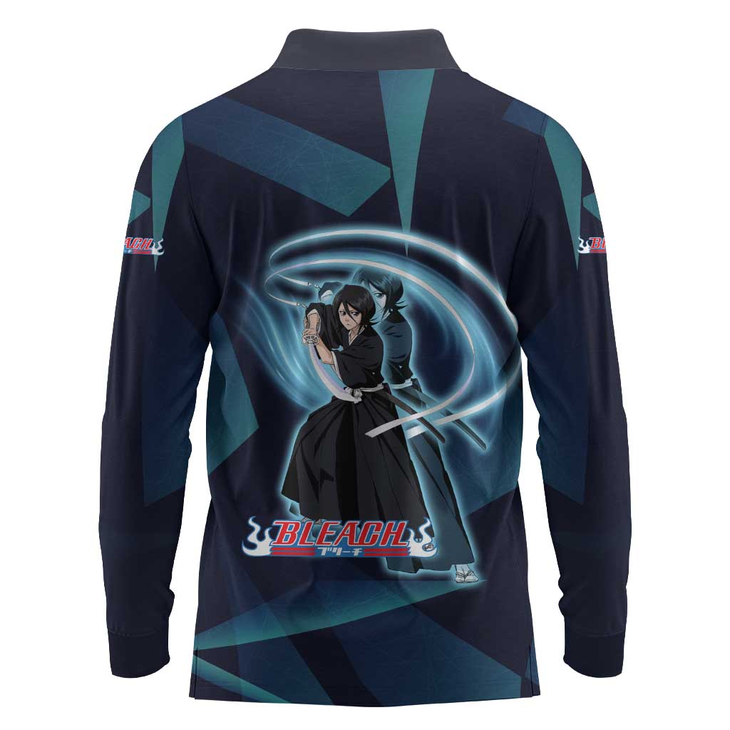 Kuchiki Rukia Bleach Long Sleeve Polo Shirt Frost Aura Anime Energy Style