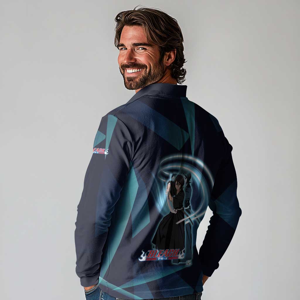 Kuchiki Rukia Bleach Long Sleeve Polo Shirt Frost Aura Anime Energy Style