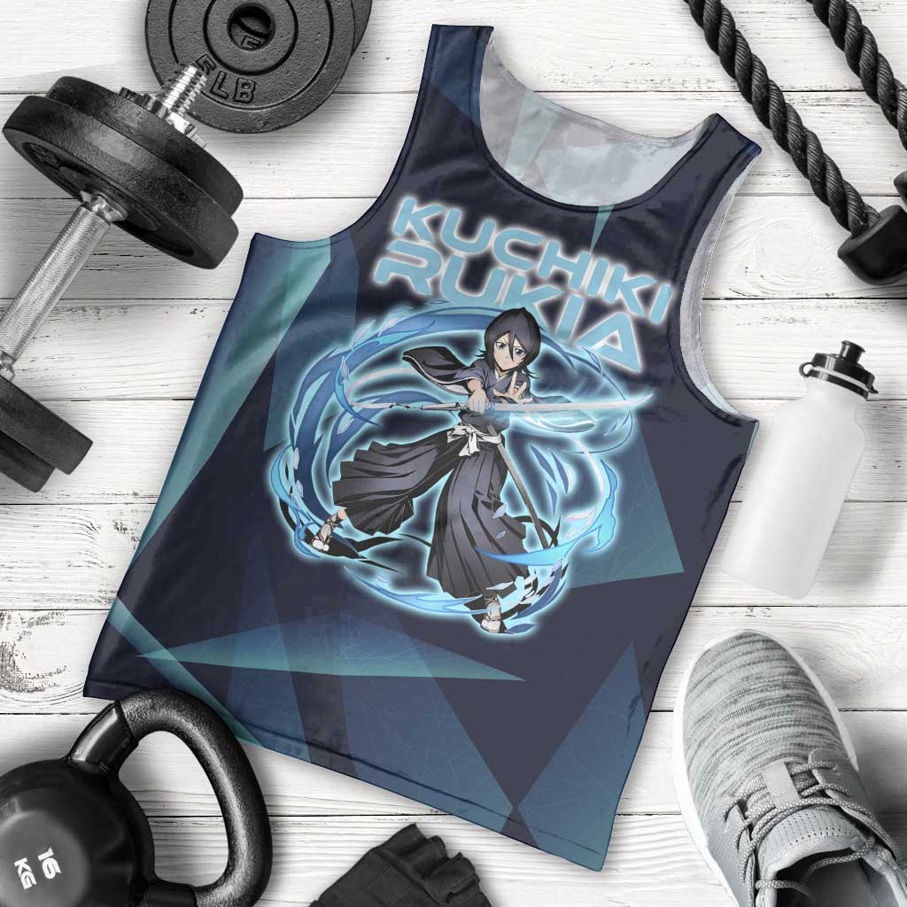 Kuchiki Rukia Bleach Men Tank Top Frost Aura Anime Energy Style