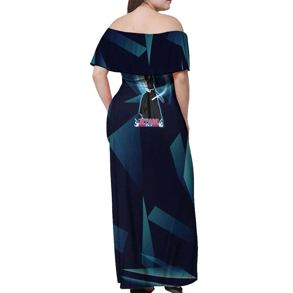 Kuchiki Rukia Bleach Off Shoulder Maxi Dress Frost Aura Anime Energy Style