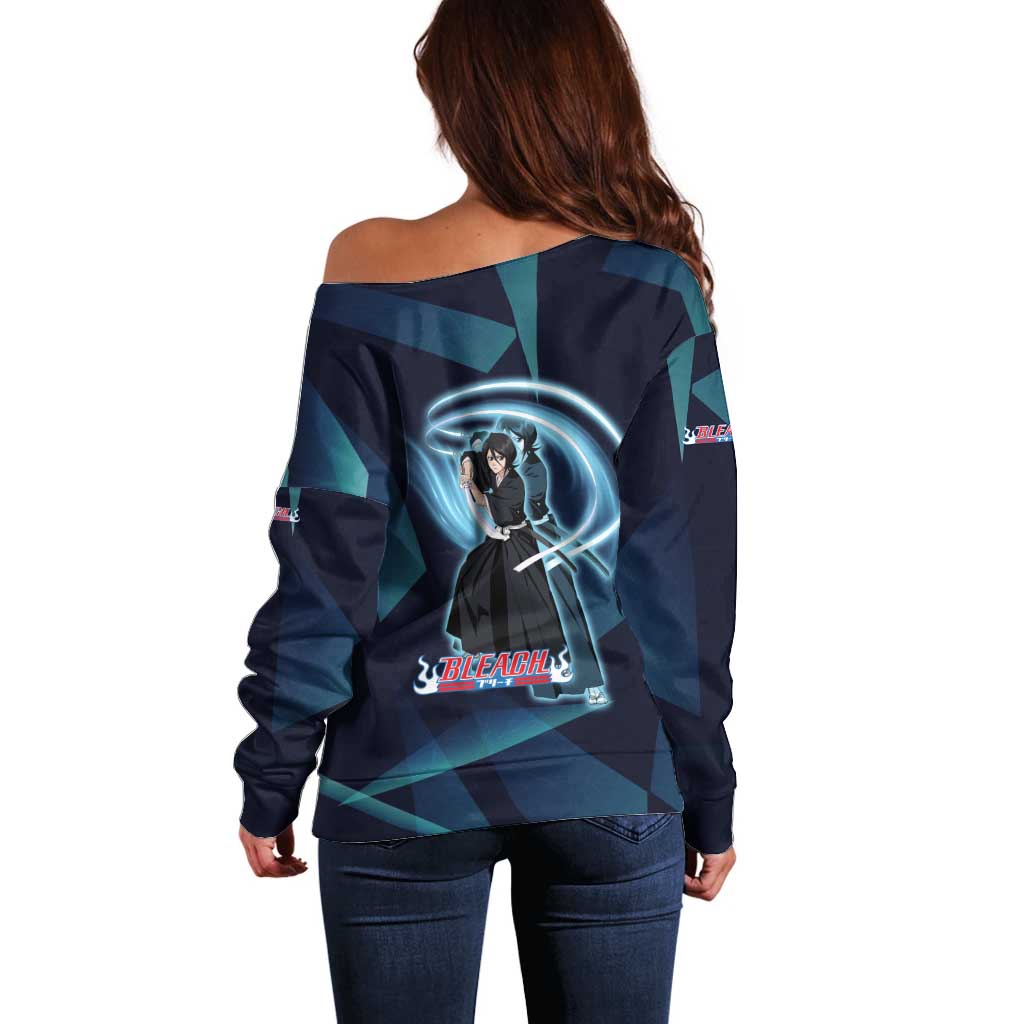 Kuchiki Rukia Bleach Off Shoulder Sweater Frost Aura Anime Energy Style