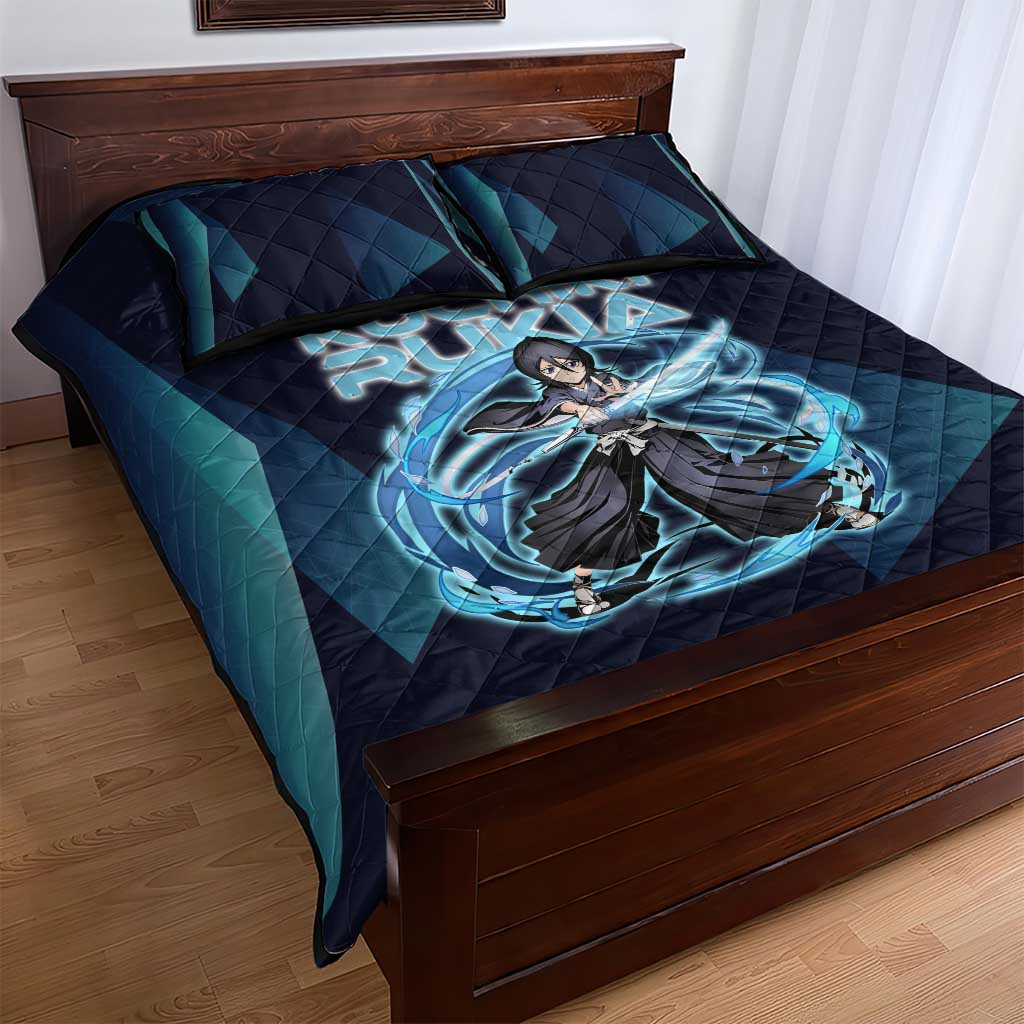 Kuchiki Rukia Bleach Quilt Bed Set Frost Aura Anime Energy Style