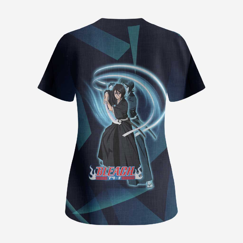 Kuchiki Rukia Bleach Scrub Top Frost Aura Anime Energy Style