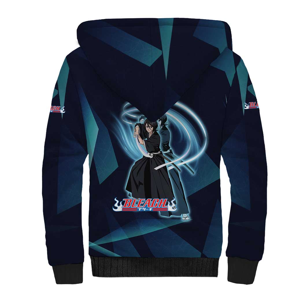 Kuchiki Rukia Bleach Sherpa Hoodie Frost Aura Anime Energy Style