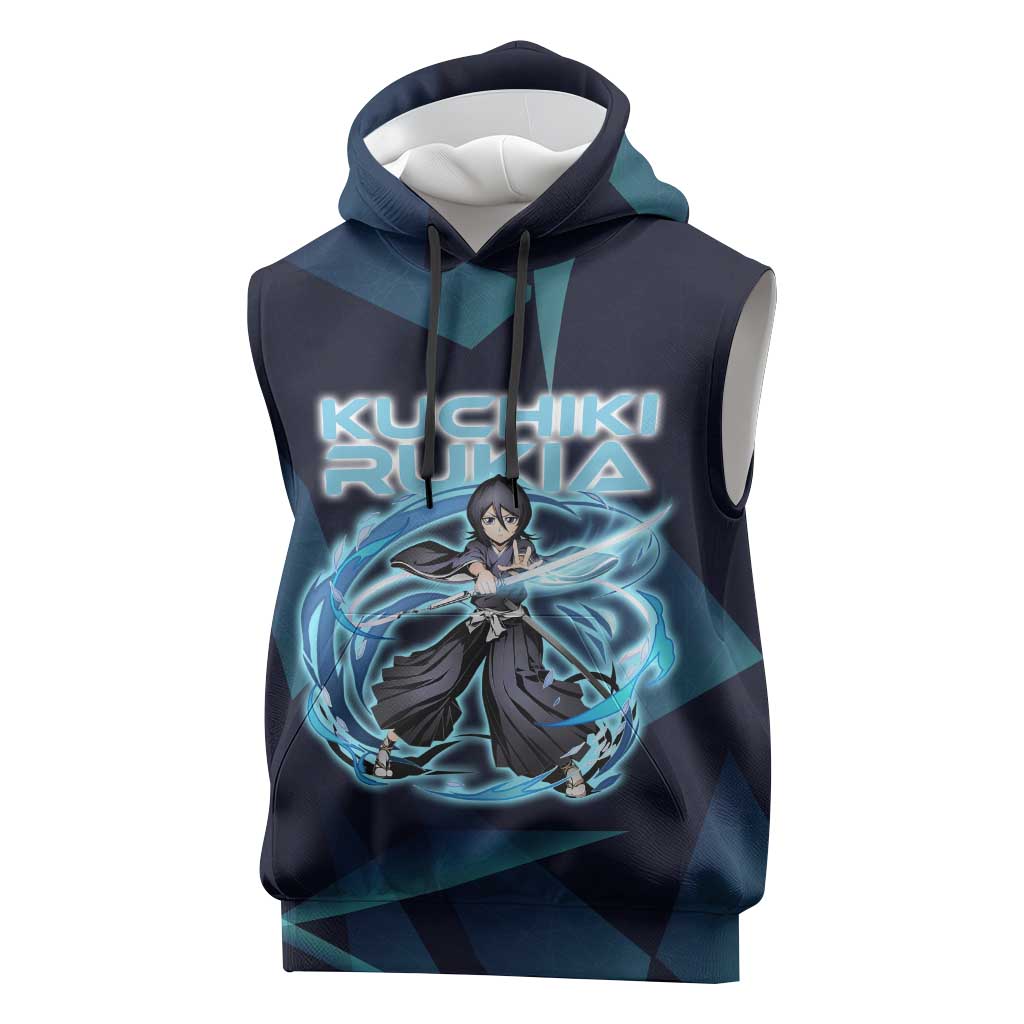 Kuchiki Rukia Bleach Sleeveless Hoodie Frost Aura Anime Energy Style
