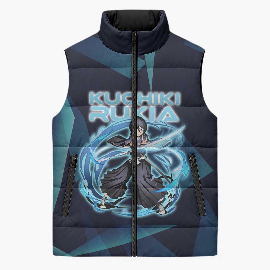 Kuchiki Rukia Bleach Sleeveless Puffer Jacket Frost Aura Anime Energy Style