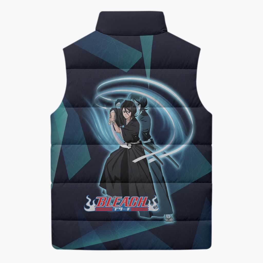 Kuchiki Rukia Bleach Sleeveless Puffer Jacket Frost Aura Anime Energy Style