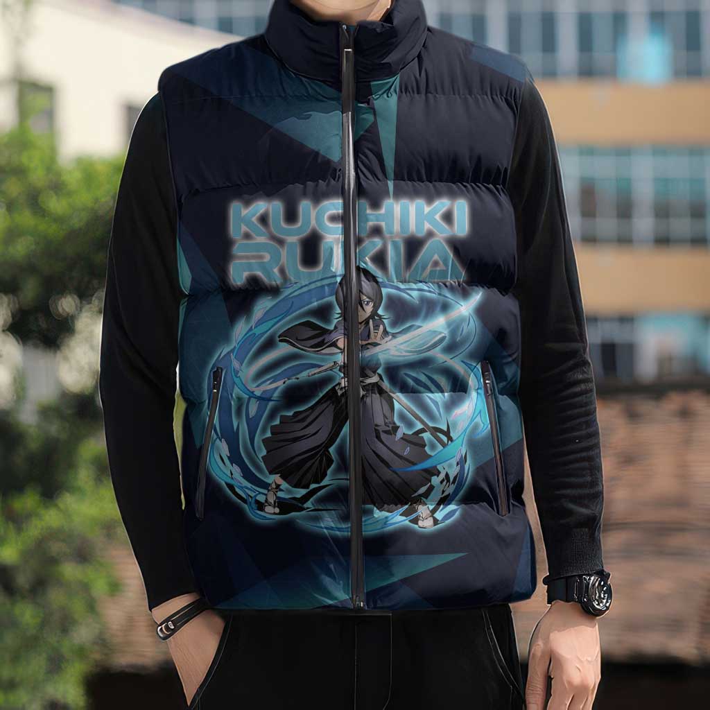 Kuchiki Rukia Bleach Sleeveless Puffer Jacket Frost Aura Anime Energy Style