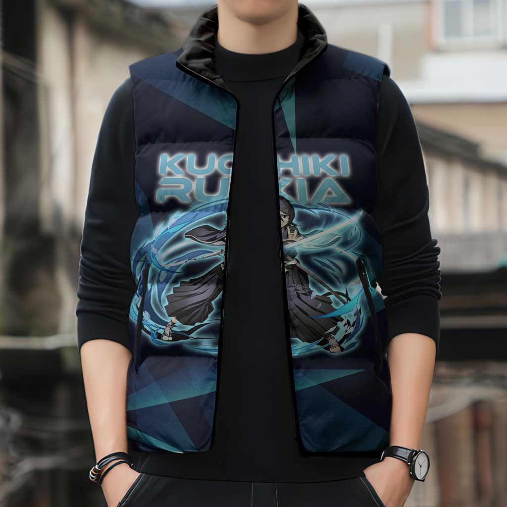 Kuchiki Rukia Bleach Sleeveless Puffer Jacket Frost Aura Anime Energy Style