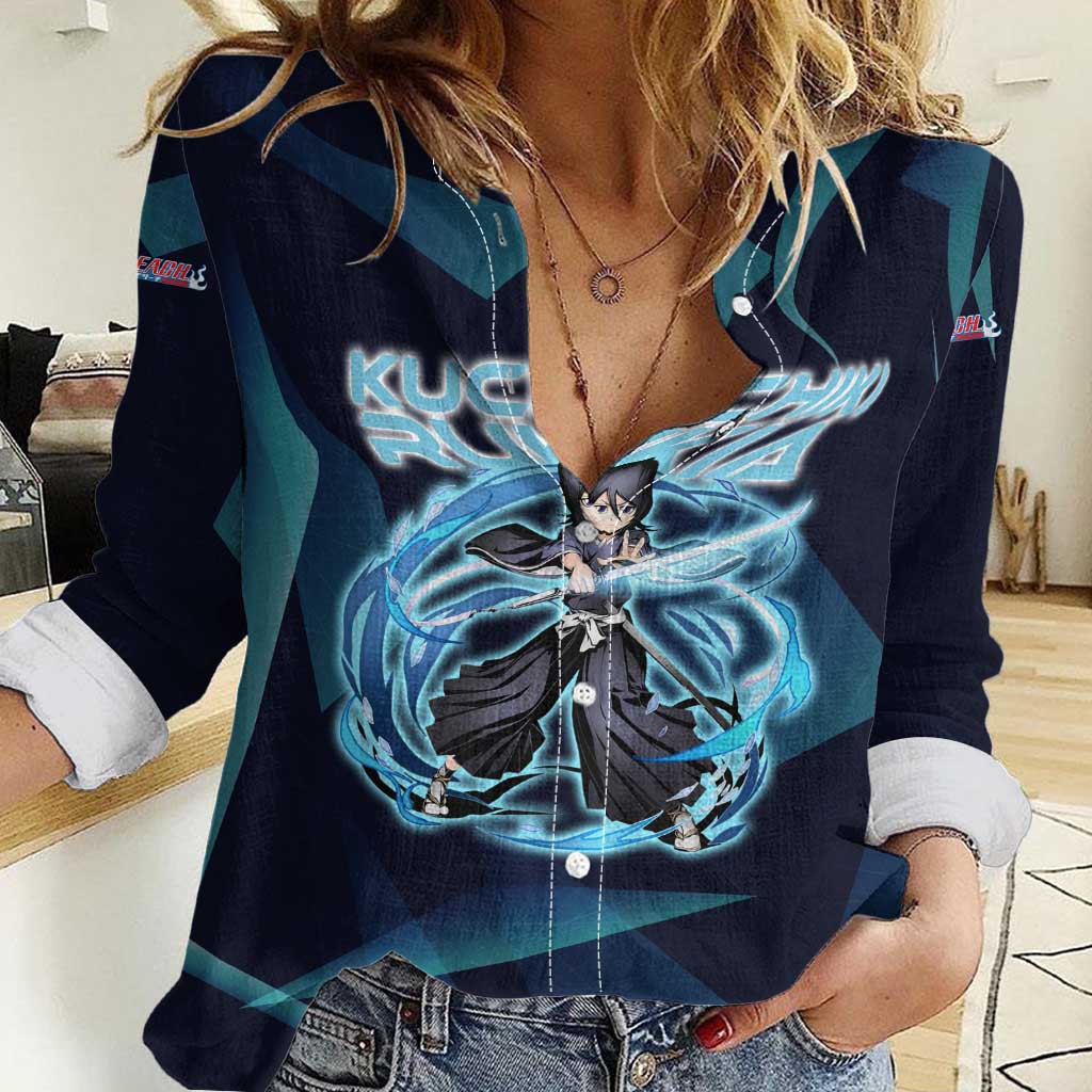 Kuchiki Rukia Bleach Women Casual Shirt Frost Aura Anime Energy Style