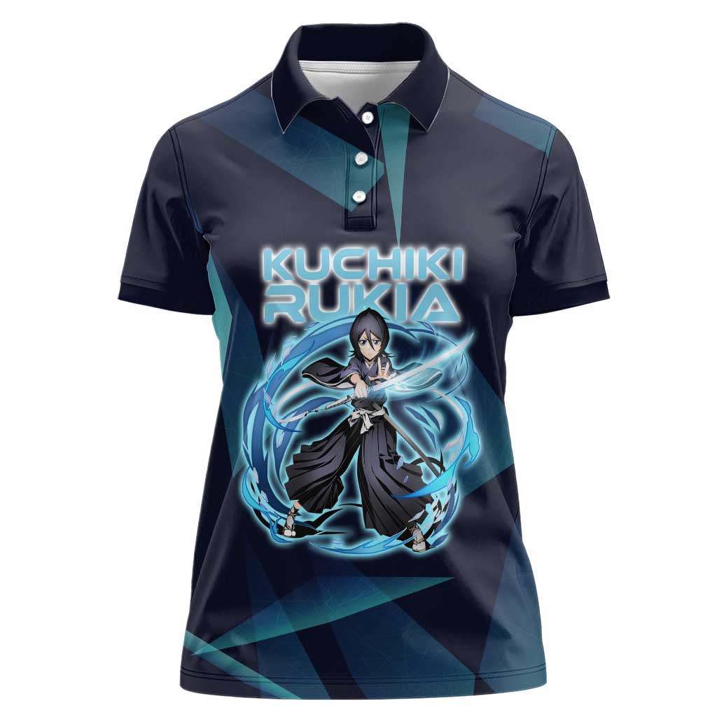 Kuchiki Rukia Bleach Women Polo Shirt Frost Aura Anime Energy Style