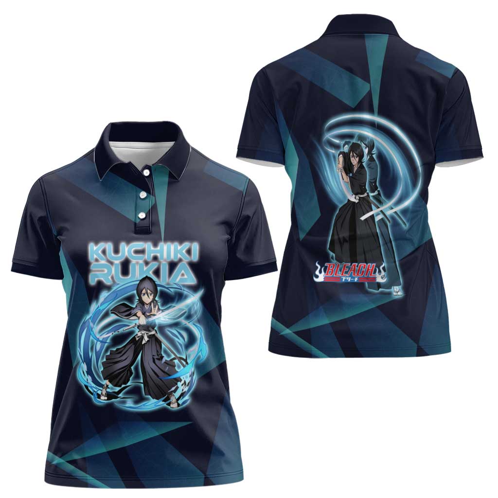Kuchiki Rukia Bleach Women Polo Shirt Frost Aura Anime Energy Style