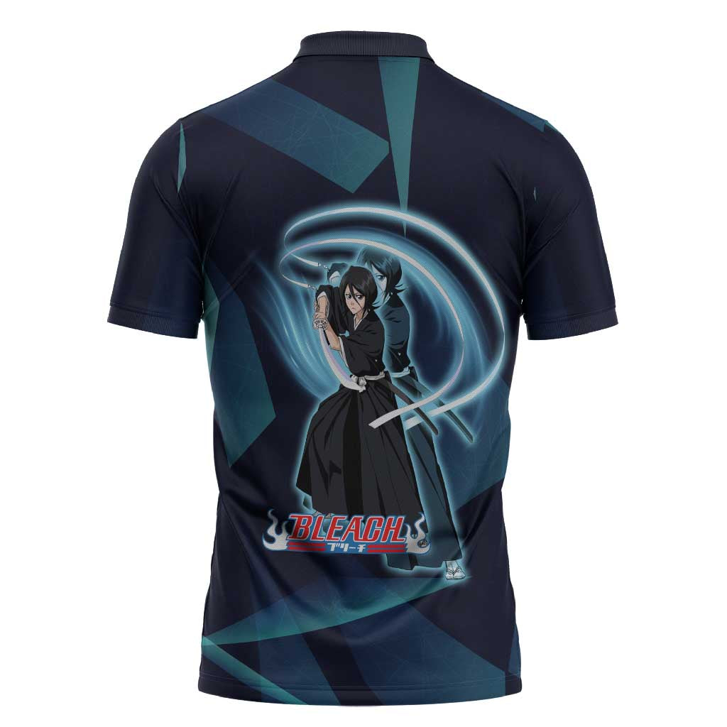 Kuchiki Rukia Bleach Zipper Polo Shirt Frost Aura Anime Energy Style