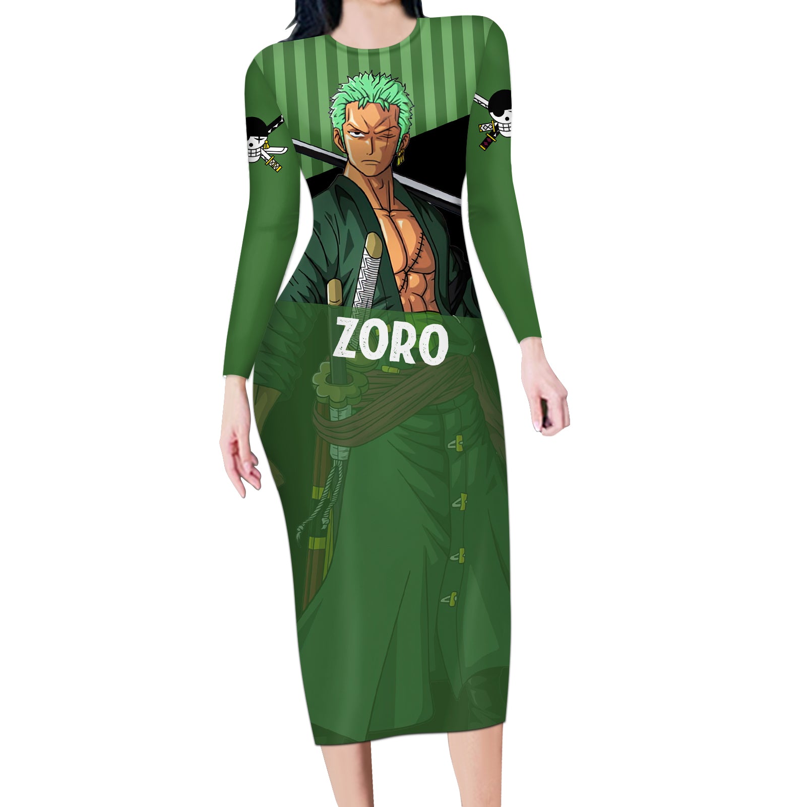 Roronoa Zoro - One Piece Long Sleeve Bodycon Dress