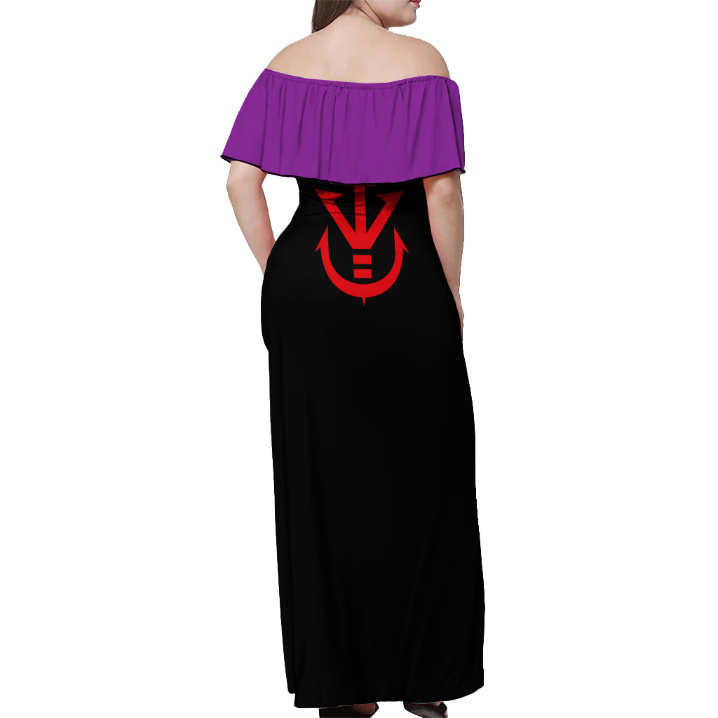 Vegeta Ultra Ego - Anime Manga Off Shoulder Maxi Dress