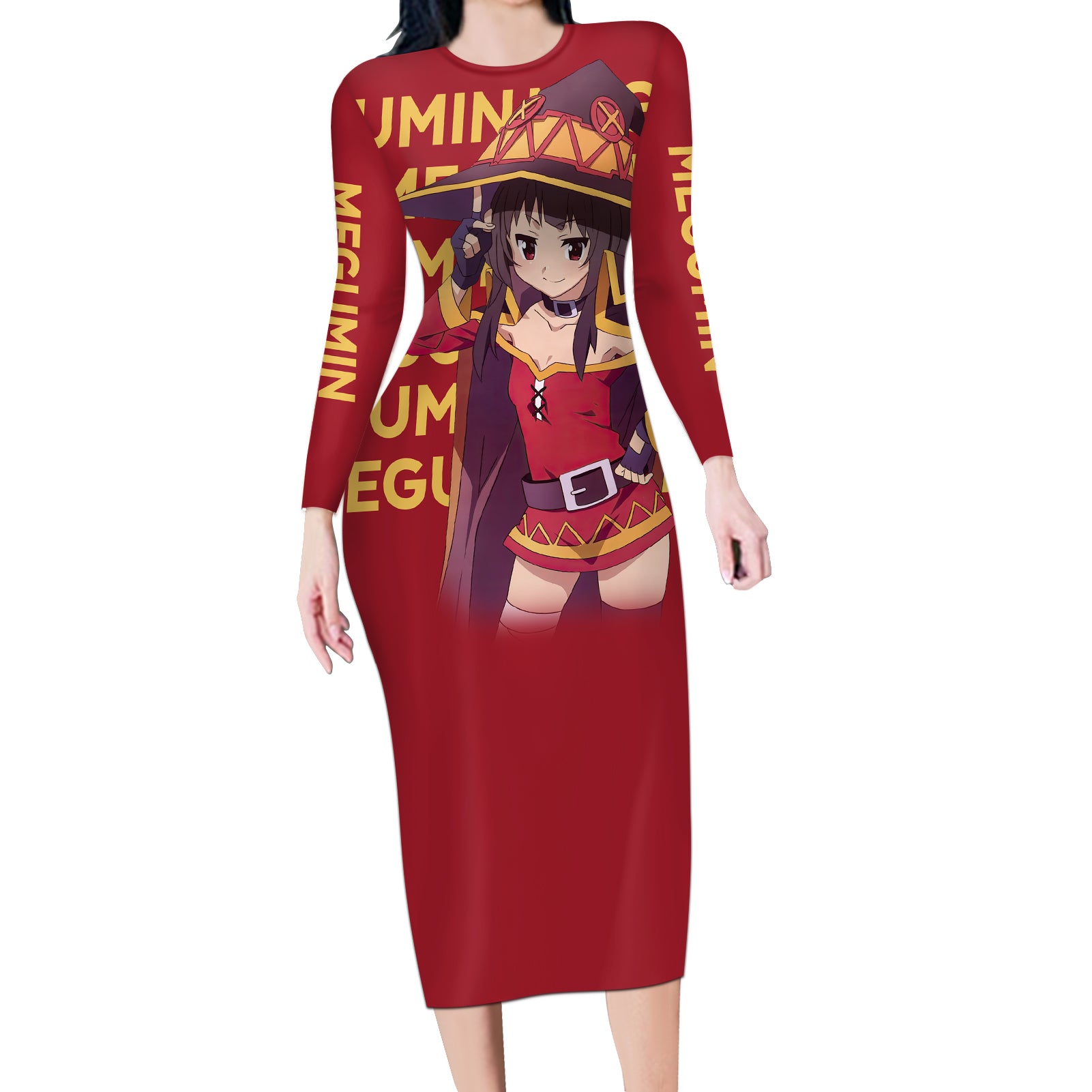 Megumin Long Sleeve Bodycon Dress