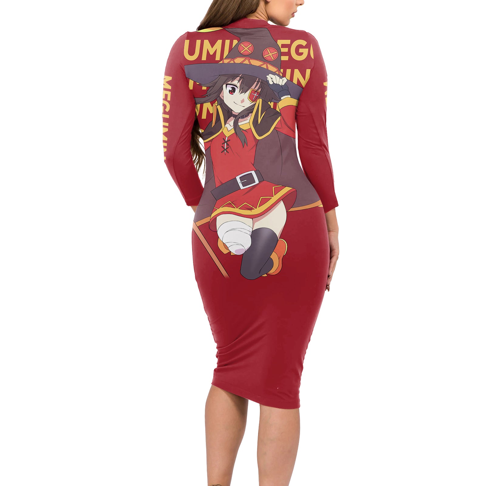 Megumin Long Sleeve Bodycon Dress