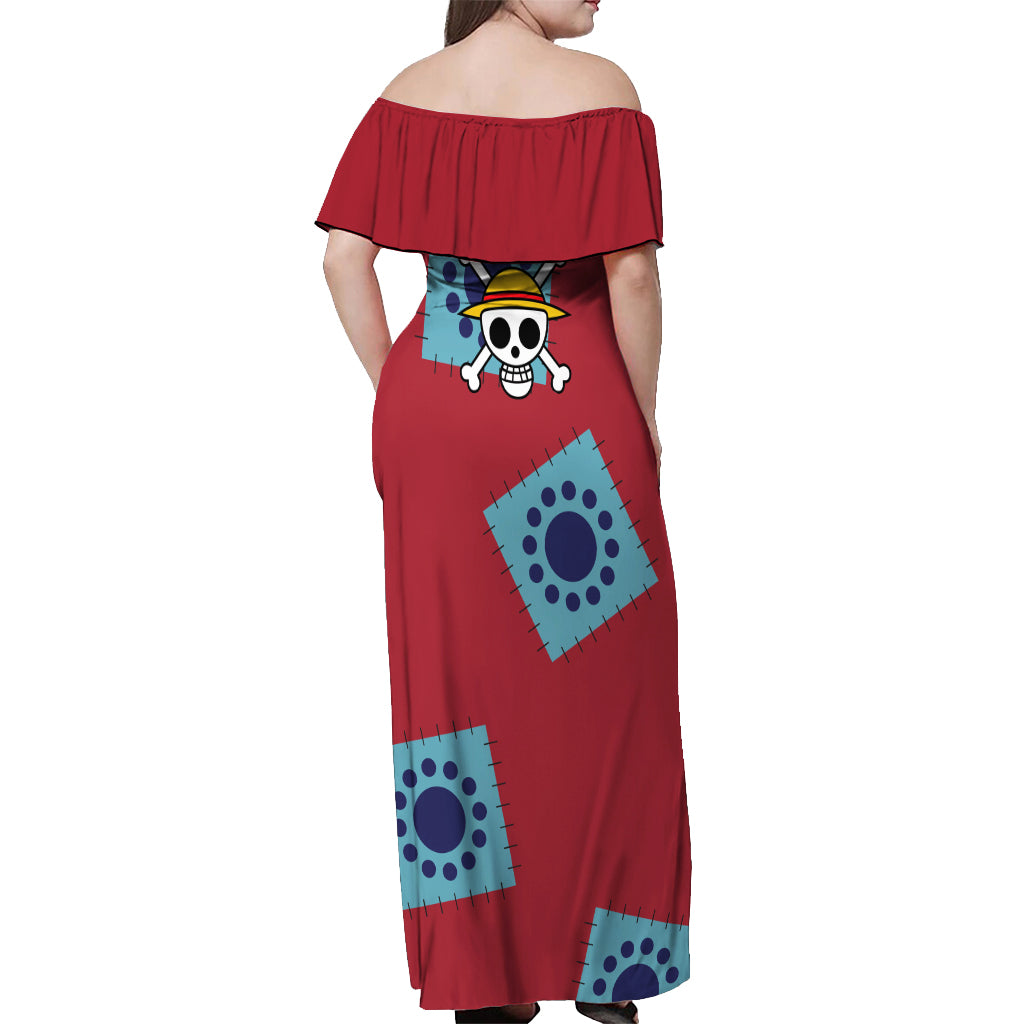 Luffy Wano Arc Off Shoulder Maxi Dress