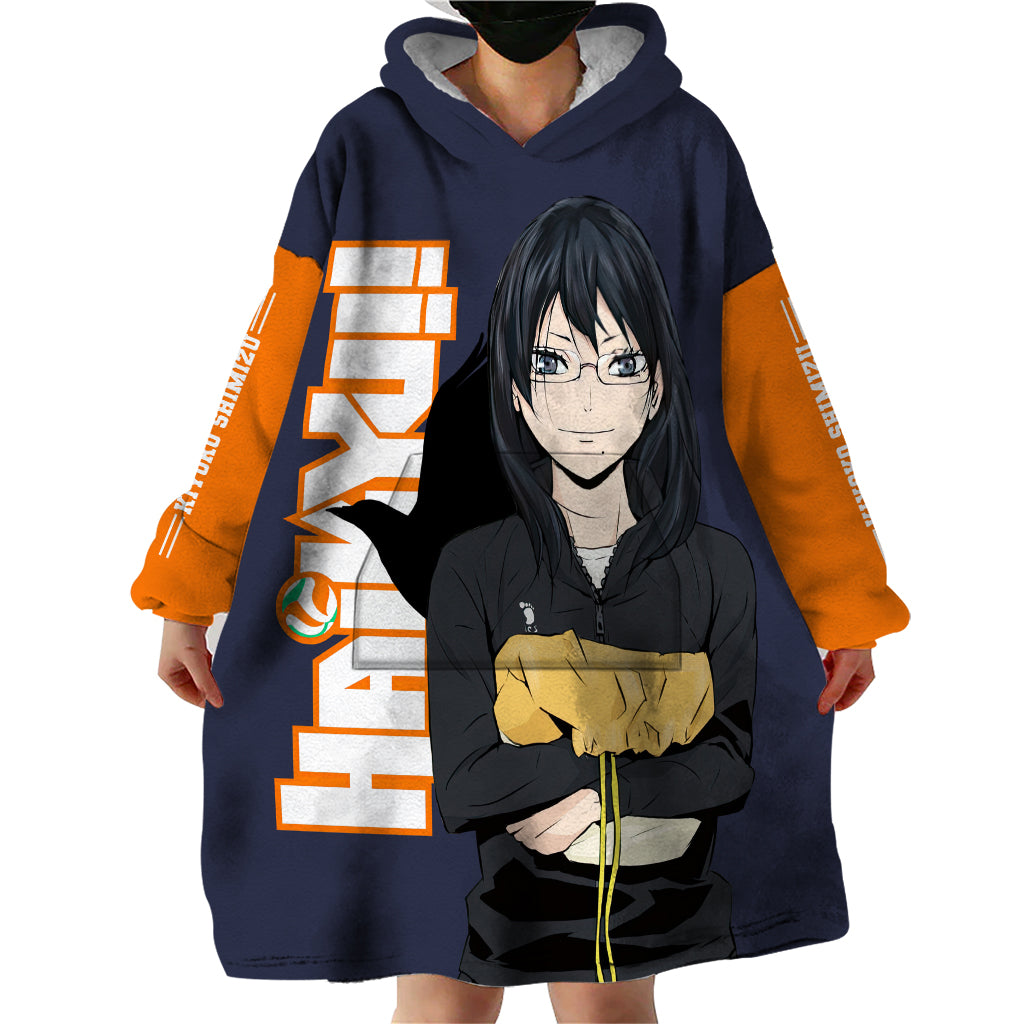 Karasuno Kiyoko Shimizu Wearable Blanket Hoodie