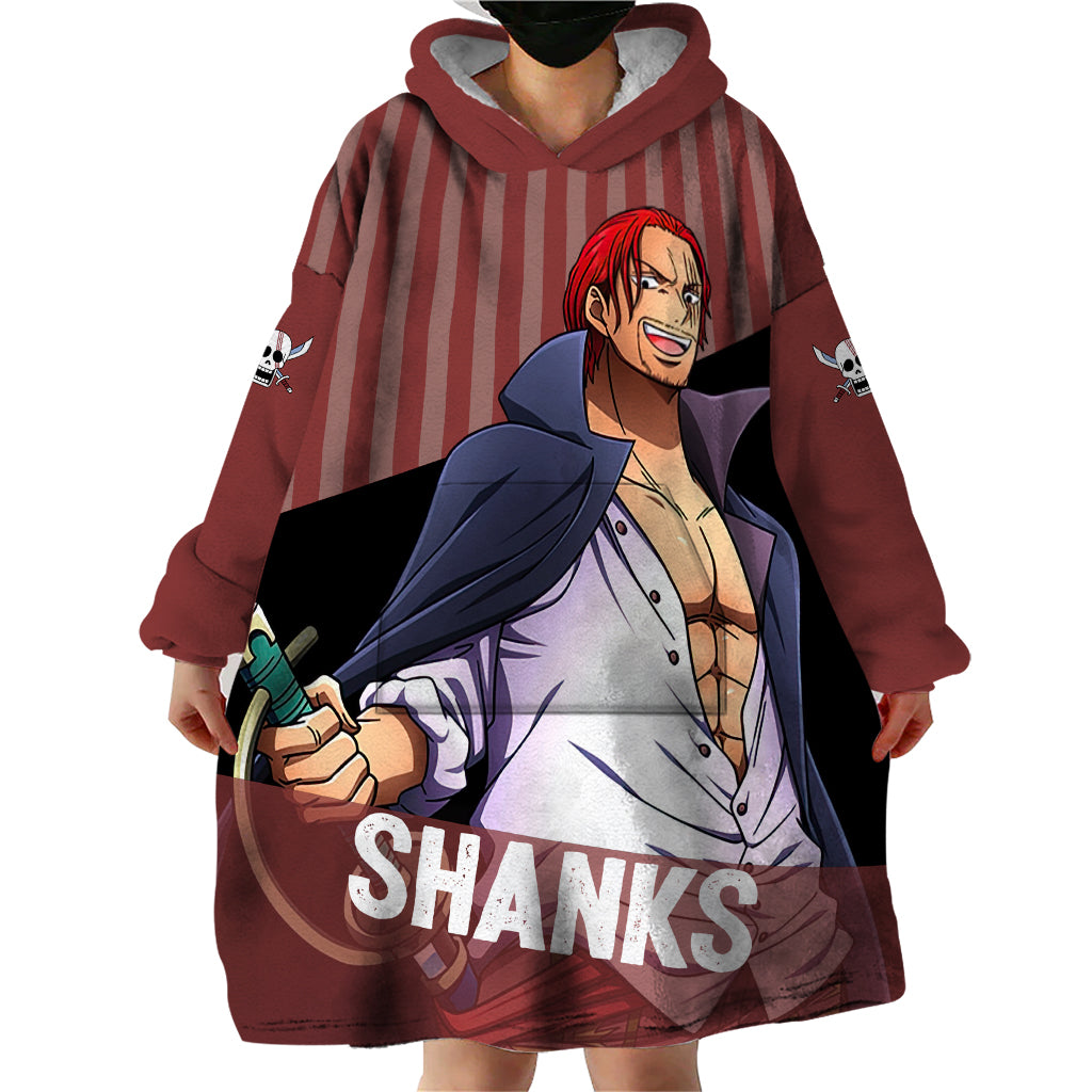 Shanks Red-Haired - Yonko One Piece Wearable Blanket Hoodie