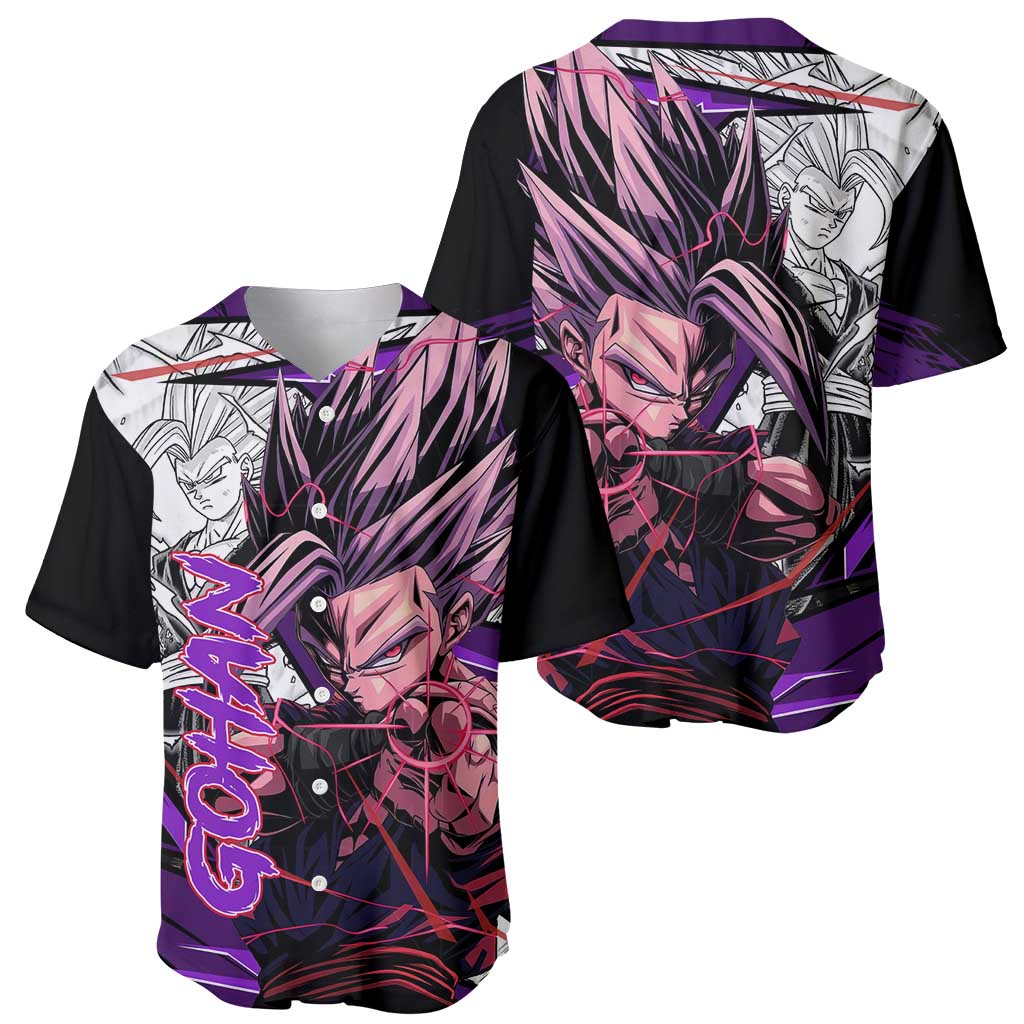 Gohan SSJ2 - Dragon Ball Baseball Jersey Anime Mix Manga Style