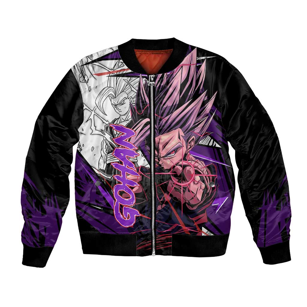 Gohan SSJ2 - Dragon Ball Bomber Jacket Anime Mix Manga Style