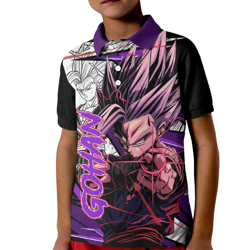 Gohan SSJ2 - Dragon Ball Kid Polo Shirt Anime Mix Manga Style