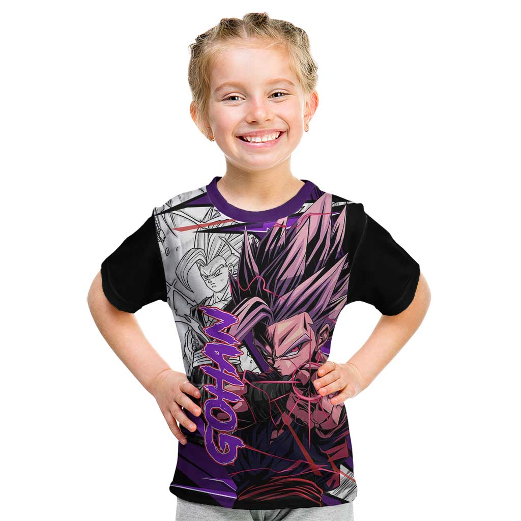 Gohan SSJ2 - Dragon Ball Kid T Shirt Anime Mix Manga Style