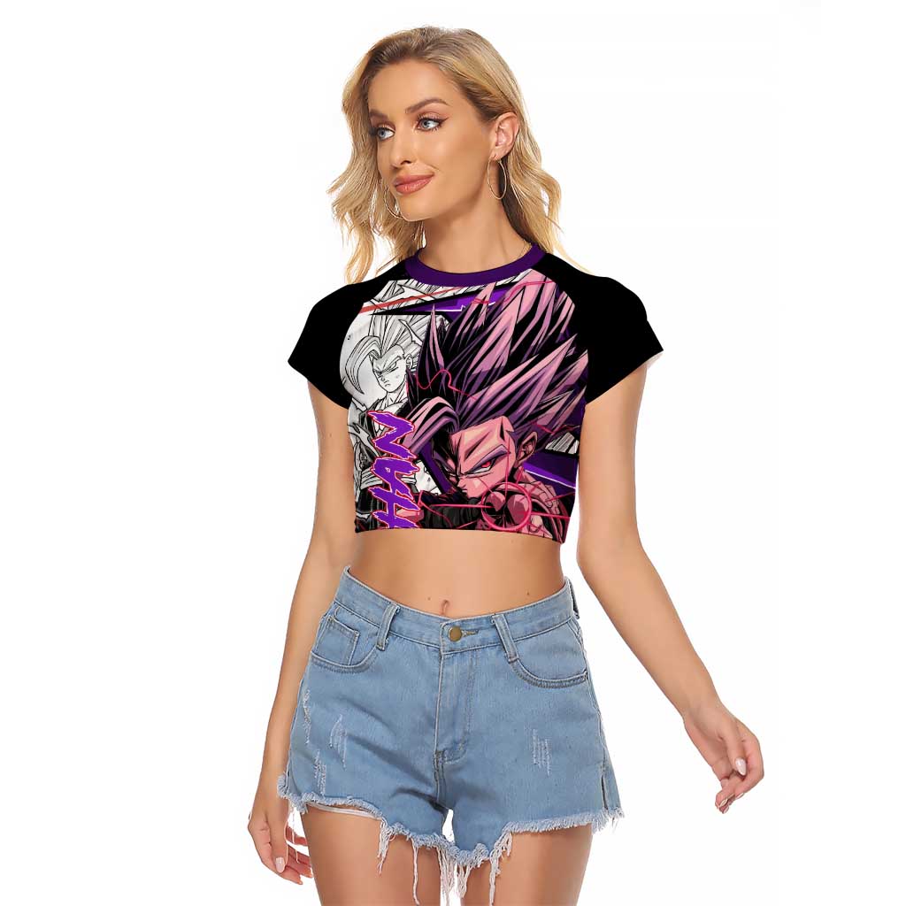 Gohan SSJ2 - Dragon Ball Raglan Cropped T Shirt Anime Mix Manga Style