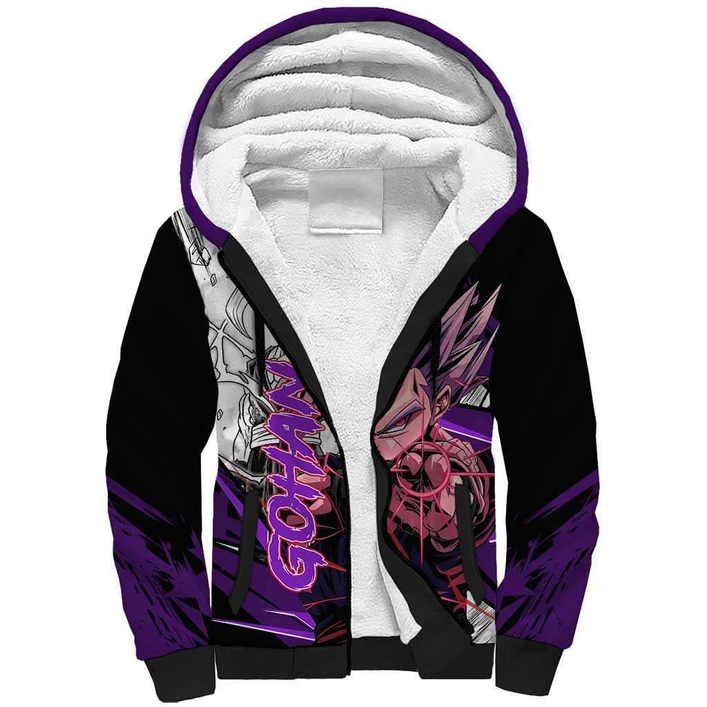 Gohan SSJ2 - Dragon Ball Sherpa Hoodie Anime Mix Manga Style